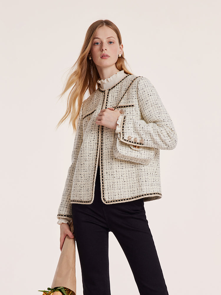 Wool-Blend Tweed Jacket With Bag GOELIA