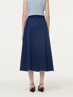 Denim A-Line Adjustable Waist Women Skirt GOELIA