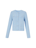 Round Neck Single-Breasted Women Cardigan GOELIA