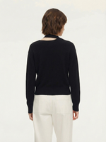 100% Wool Cut Out Women Sweater GOELIA