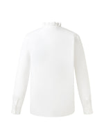 Cotton Ruffle Collar Women Shirt GOELIA