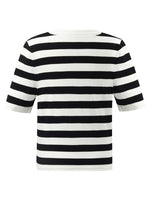 Round Neck Striped Knitted Women Top GOELIA