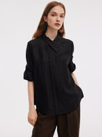 18MM Xiang Yun Silk Cross Front Collar Women Blouse GOELIA