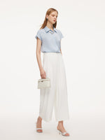 [Preview] 22MM Mulberry Silk Women Shirt With Silk Scarf GOELIA