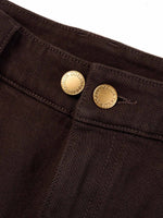 Cotton Denim Straight Leg Women Jeans With Belt GOELIA