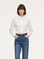 Acetate Blend H-Line Women Shirt GOELIA