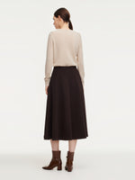 Stretch Flared Women Knit Skirt GOELIA