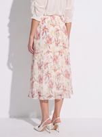 10MM Mulberry Silk Iris Print Women Skirt GOELIA