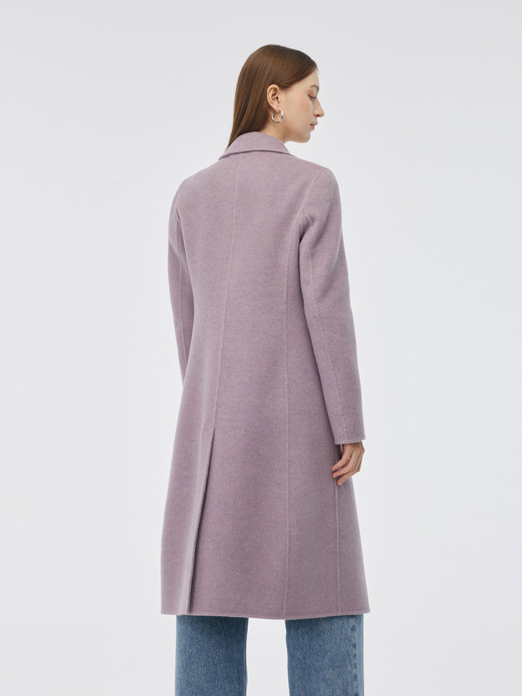 100% Wool Double-Faced Slim Fit Women Overcoat – GOELIA
