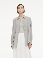 [Preview] Triacetate Blend Women Oversized Shirt GOELIA