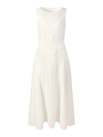 100% Ramie Lace A-Line Women Sleeveless Maxi Dress GOELIA