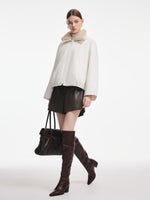[Preview] Parka Jacket And Faux Fur Collar Puffer Vest Two-Piece Set GOELIA