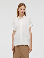 Mulberry Silk Lapel Women Shirt GOELIA
