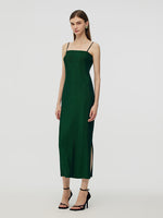 Glitter Women Party Slip Maxi Dress With Detachable Spaghetti Strap GOELIA