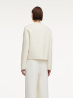 Cashmere Wool Blend Double-Faced Women Crop Jacket GOELIA