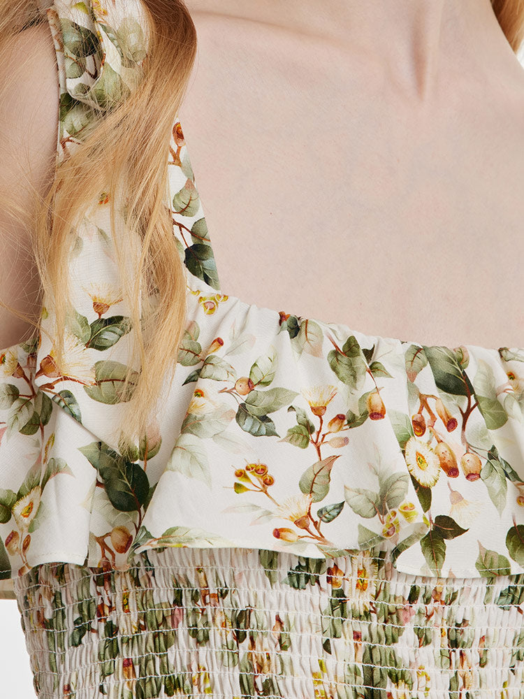 Floral Tie-Strap Dress GOELIA
