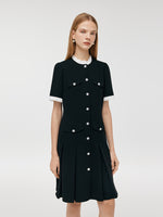 Triacetate Ruffle Women Mini Dress GOELIA