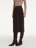Ribbed Knitted Column Women Skirt GOELIA
