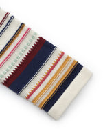 100% Cotton Multicolored Stripe Women Cardigan GOELIA