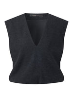 Knit Vest & Mock Neck Top & Skirt Three-Piece Set GOELIA