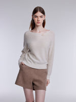 [Preview] 100% Wool Shimmer Women Sweater With GO Letter Clip GOELIA