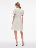 Jacquard Round Neck Women Mini Dress GOELIA