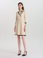 Fitted Double-Breasted V-Neck Mini Dress GOELIA