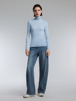 100% Cotton Denim Fleece Lined Women Curved Jeans GOELIA