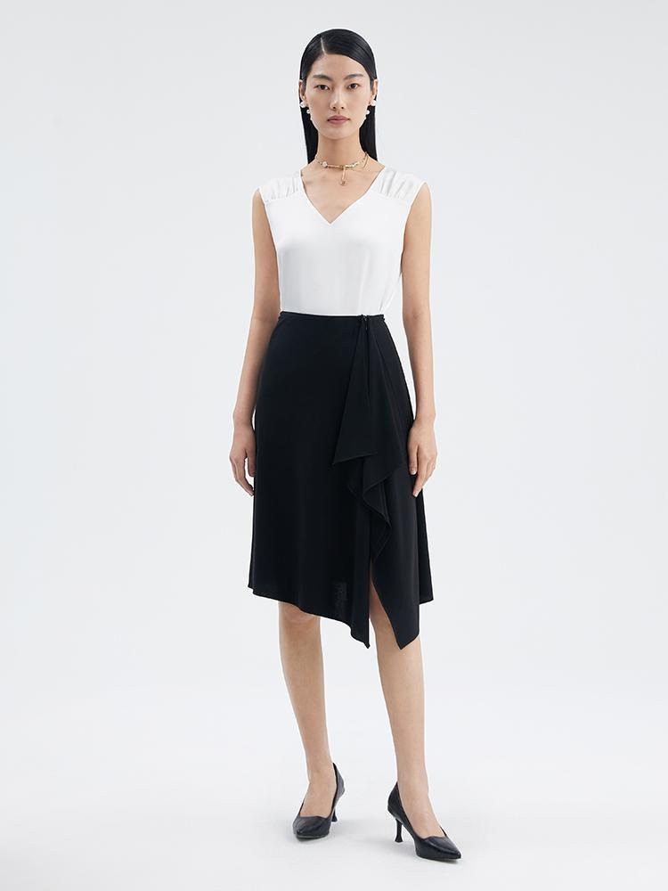 Triacetate A-line Knit Skirt GOELIA