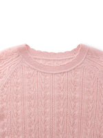 100% Cashmere Textured Women Sweater GOELIA