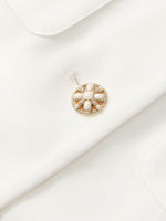 Triacetate Faux-Layered Single-Breasted Women Mini Dress GOELIA