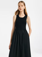 Contrast Trim Cardigan And Vest Dress Two-Piece Set GOELIA