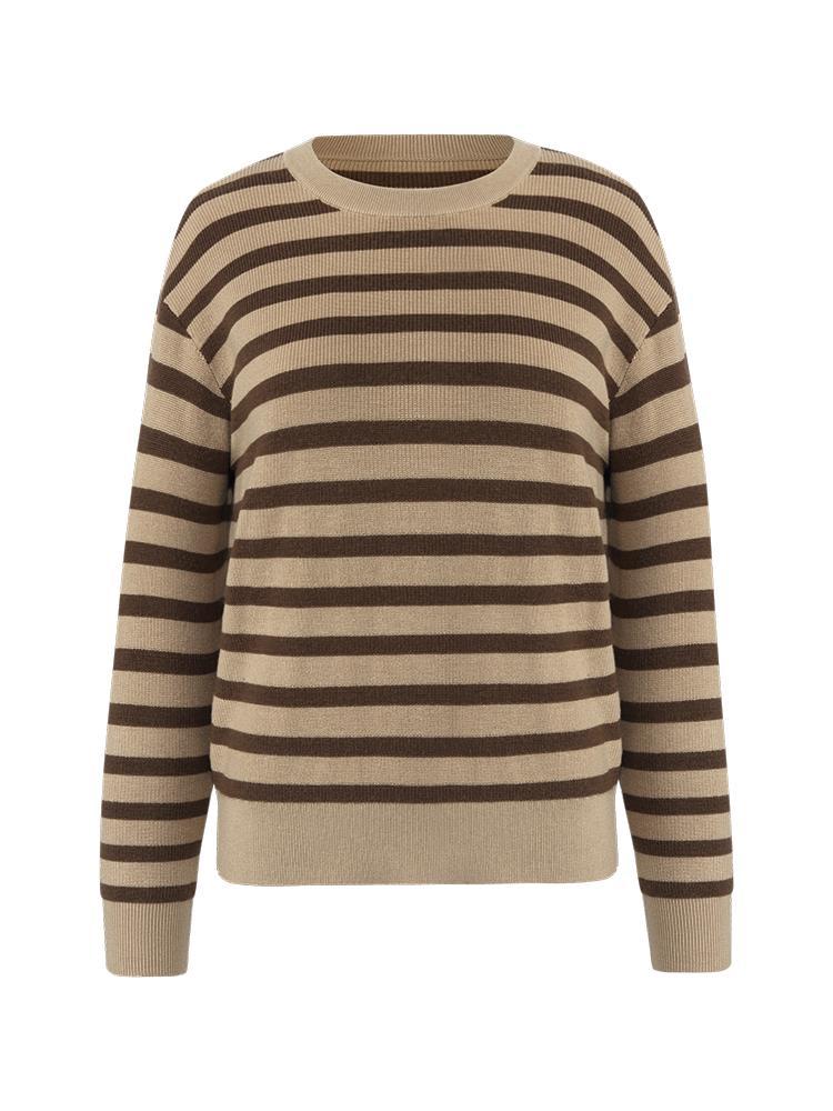 Machine Washable Wool Stripe Sweater GOELIA