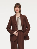 Tencel Acetate Linen Blend Women Blazer GOELIA