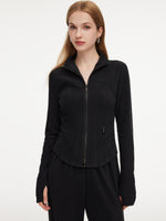 [Preview] Double-Brushed Stretch Zip Jacket And Pants Two-Piece Set GOELIA