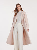 Pure Cashmere Double-Faced Women Coat With Belt GOELIA