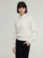 100% Wool Cut Out Women Sweater GOELIA