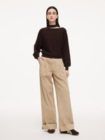100% Wool Cut Out Women Sweater GOELIA