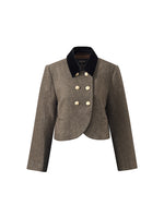 Washable Wool Double-Breasted Jacket And Skirt Two-Piece Set GOELIA
