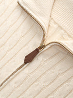 Wool Blend Half-Zip Women Sweater GOELIA