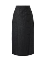18 Momme Xiang Yun Silk Women Midi Skirt GOELIA