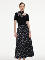 [Preview] Ribbon Print A-Line Women Skirt GOELIA