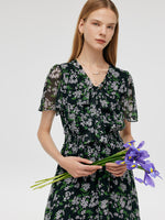 10匁マルベリーシルクボウタイネックセミロングワンピース – GOELIA