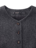 100% Washable Wool Women Button Down Vest GOELIA