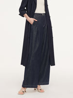 100% Cotton Denim Straight Wide Leg Women Jeans GOELIA