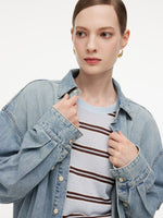 100% Cotton Denim Unisex Oversized Shirt GOELIA