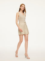 Tencel Acetate Linen Blend Women Shorts GOELIA