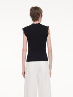 Ruffle Cuff Women Knit Tank Top GOELIA