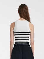 Acetate Cotton Knitted Striped Tank Top GOELIA