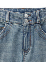 Denim High-Waisted Women Flared Jeans GOELIA